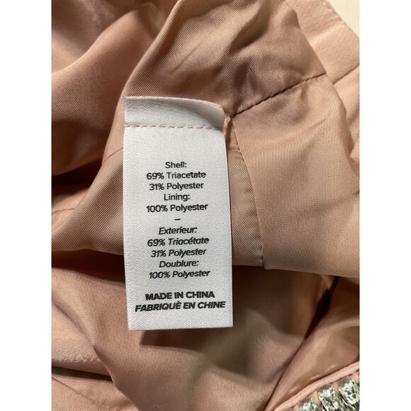 Cinq A Sept Embellished Turtleneck Crop Top, Blush XS - Picture 5 of 5